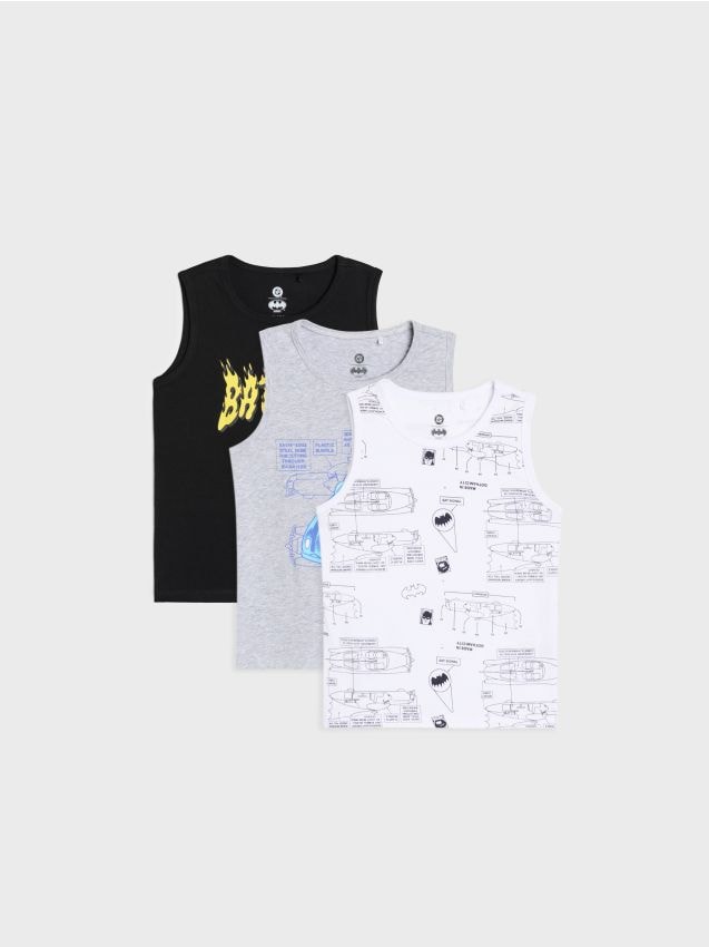 Sinsay - Tricouri din bumbac 3 pack Batman - multicolor