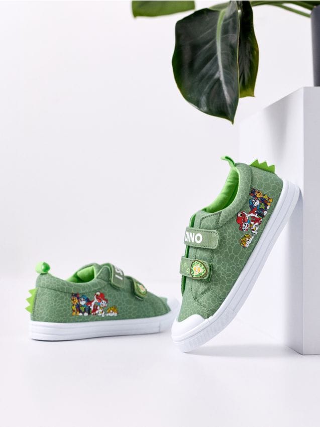 Sinsay - Sneakers din bumbac cu talpă interioară din piele PICIOR SĂNĂTOS PAW Patrol - verde