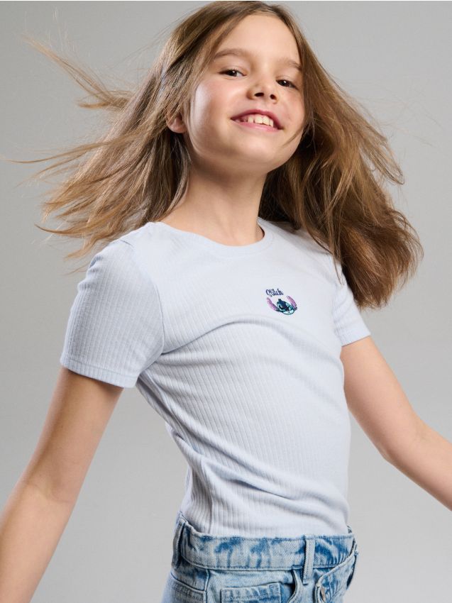 Sinsay - Tricouri din bumbac 2 pack Lilo & Stitch - multicolor