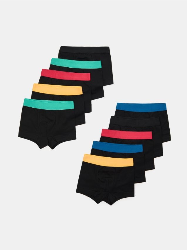 Sinsay - Bawełniane bokserki 10 pack - czarny