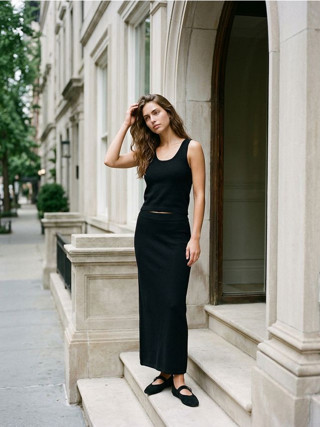 Sinsay - Fustă midi - negru