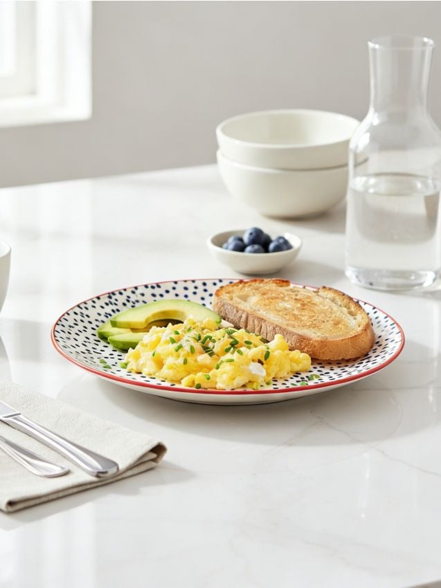 Sinsay - Farfurie ceramică cu buline și margine contrastantă - multicolor