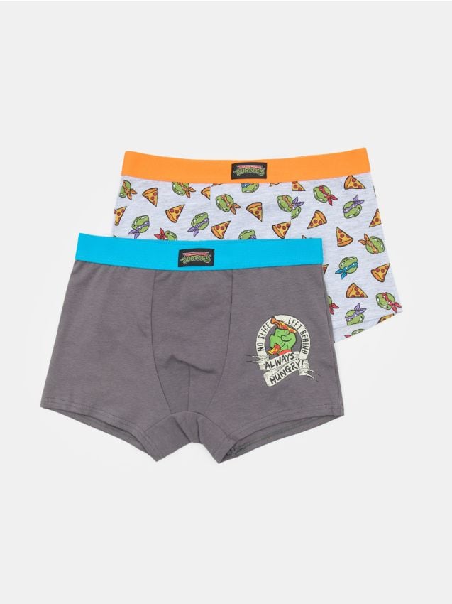 Sinsay - Bawełniane bokserki 2 pack Teenage Mutant Ninja Turtles - szary