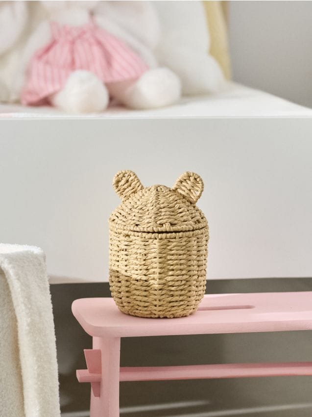 Sinsay - Úložný kôš s vekom - béžová