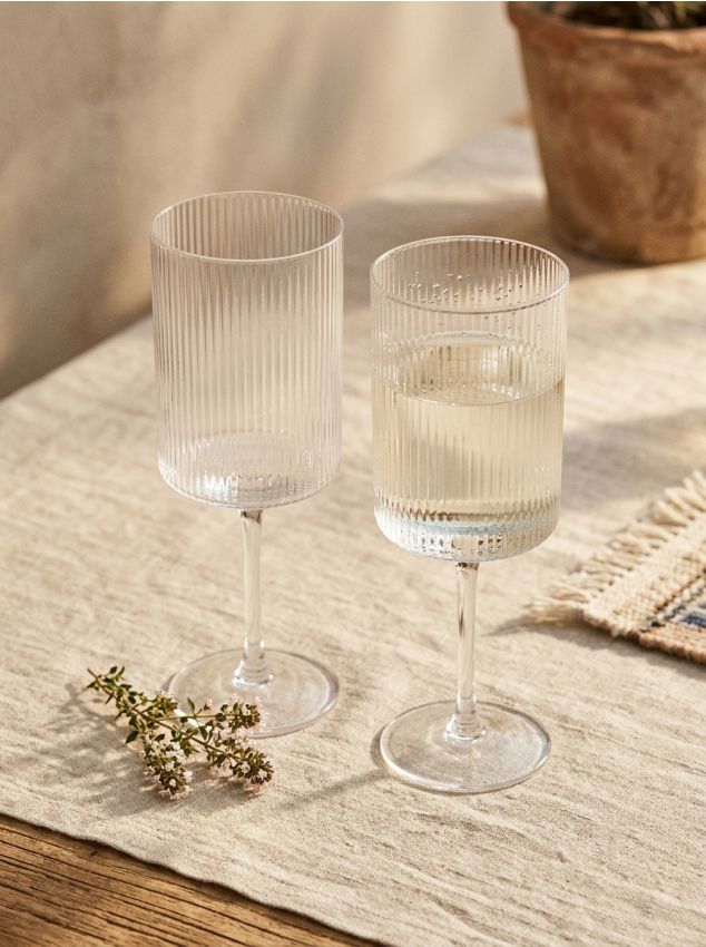 Sinsay - Pahare striate 2 bucăți - clear