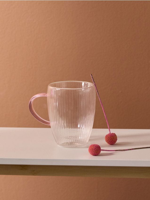 Sinsay - Cană striată cu fund dublu - clear