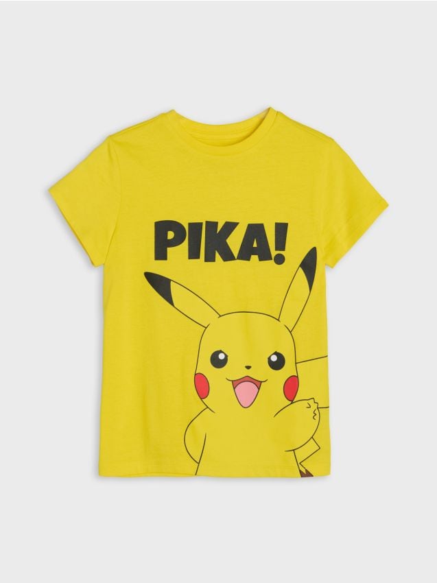 Sinsay - Tricou din bumbac cu imprimeu Pokemon - galben