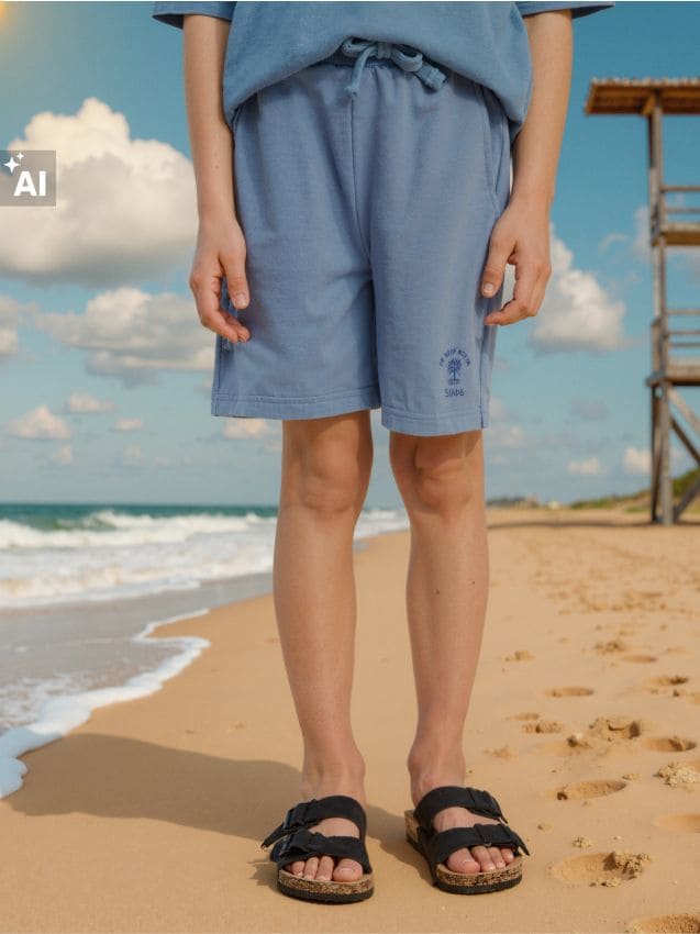 Sinsay - Pantaloni scurți - mid blue
