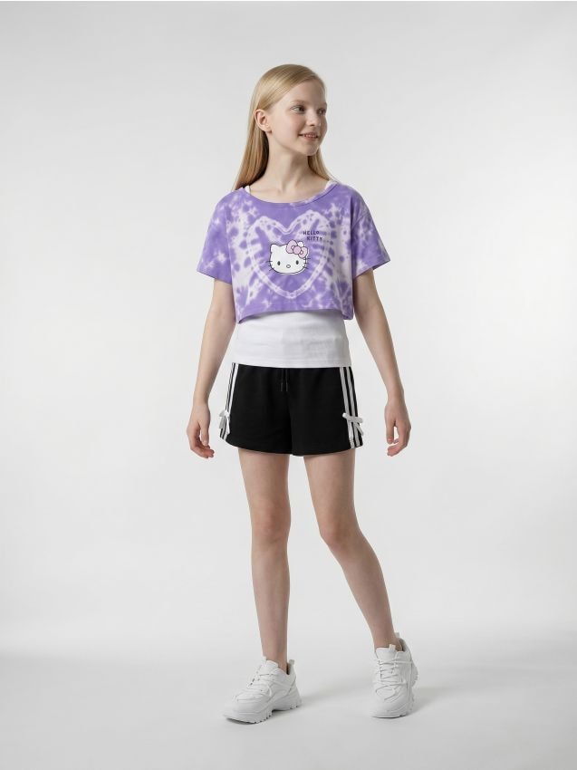 Sinsay - Set de tricouri din bumbac Hello Kitty – top cu bretele și crop top tie-dye, pachet de 2 - multicolor