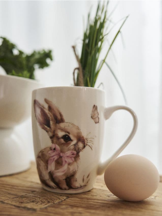 Sinsay - Cană ceramică cu imprimeu cu iepuraș - multicolor