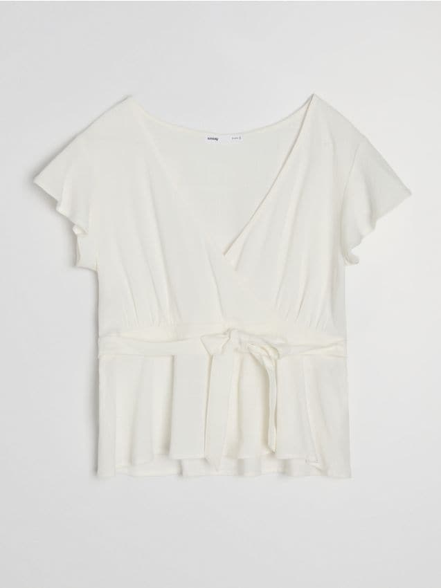 Sinsay - Bluză pentru femei - crem