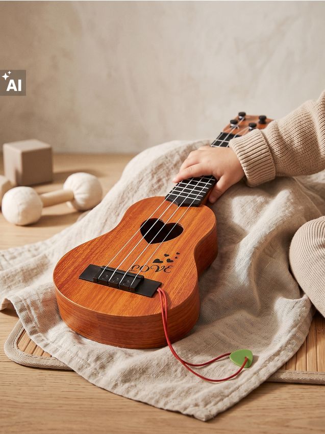 Sinsay - Ukulele pentru copii cu corzi reglabile din cauciuc - multicolor