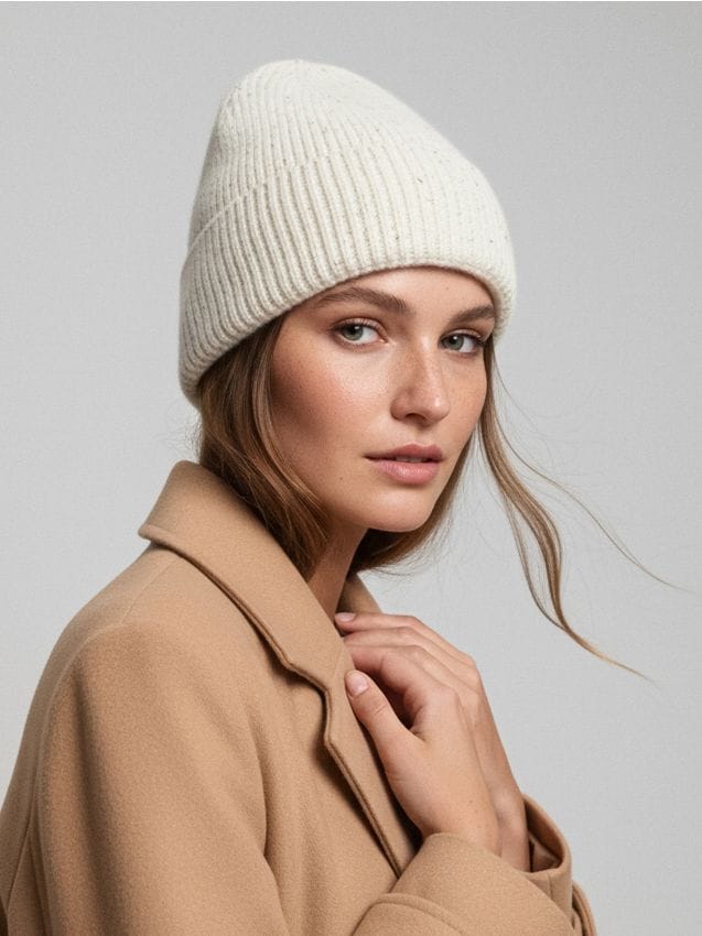 Sinsay - Čiapka beanie - krémová