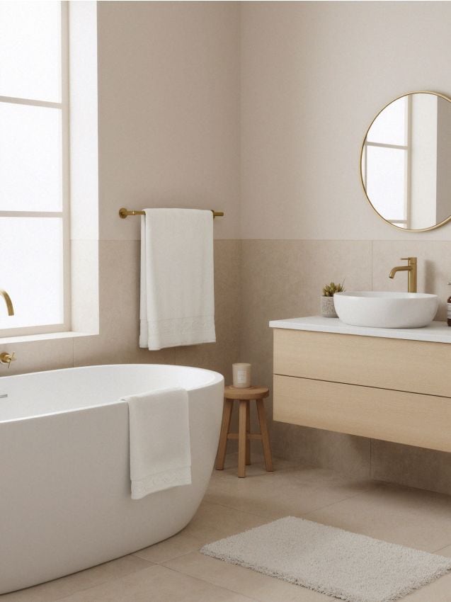 Sinsay - Prosop cu model jacquard - crem