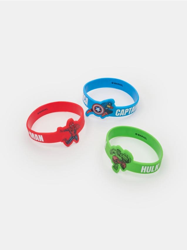 Sinsay - Brățări din silicon – set de 3 bucăți Marvel - multicolor