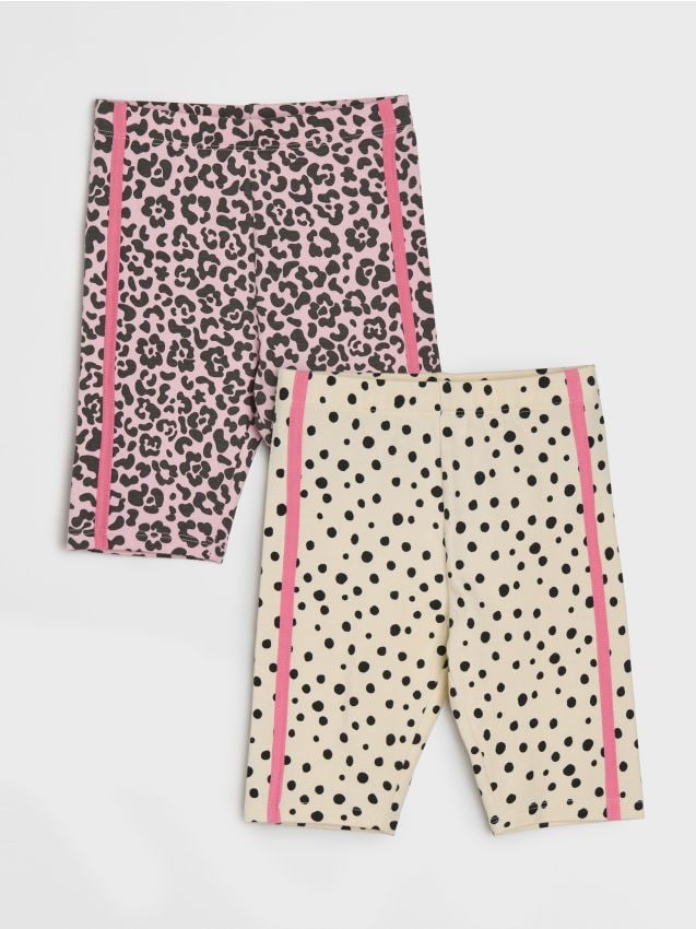 Sinsay - Colanți scurți din bumbac – set de 2 - multicolor
