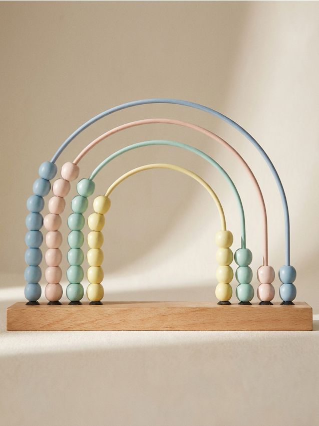 Labirinto motorio con perline a forma di arcobaleno - multicolor