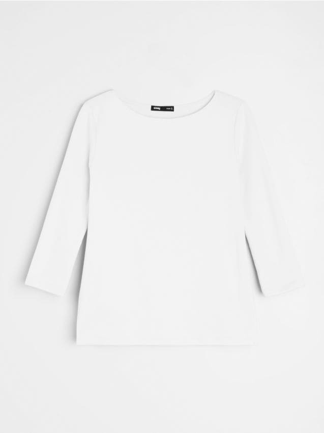 Sinsay - Tricou din bumbac basic - alb