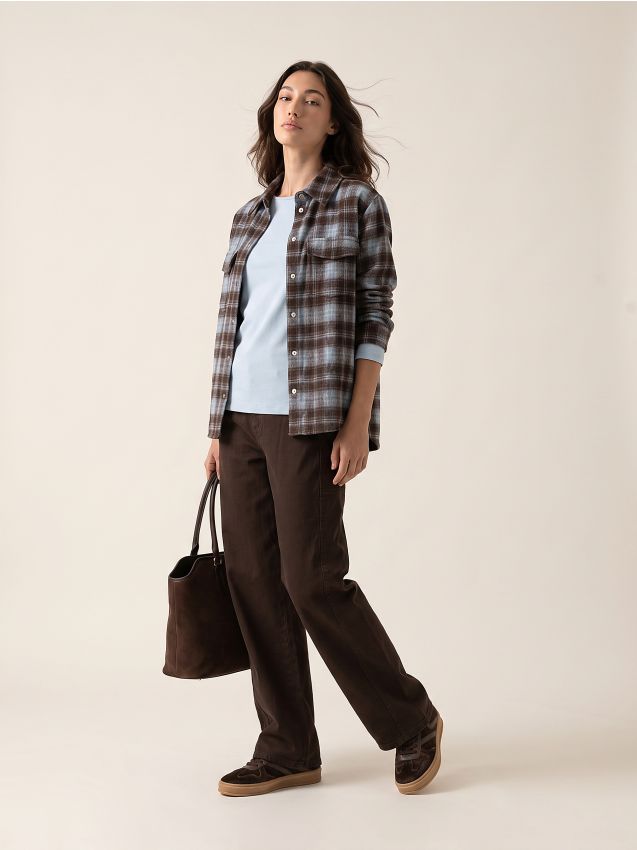 Sinsay - Tricou din bumbac basic - albastru-pal