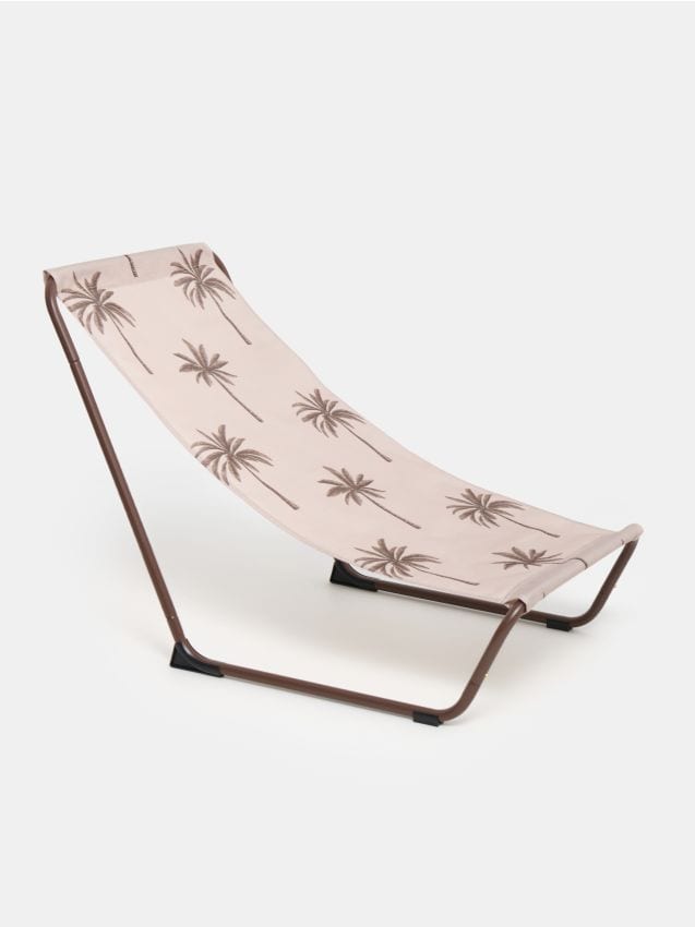 Sinsay - Scaun de camping pliabil cu model de palmieri - bej