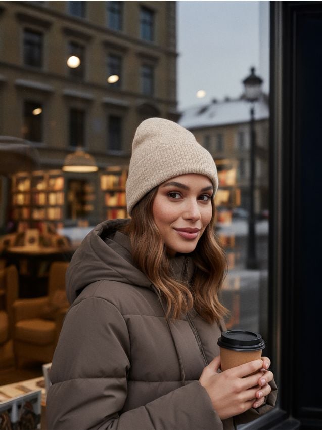 Sinsay - Čiapka beanie - béžová