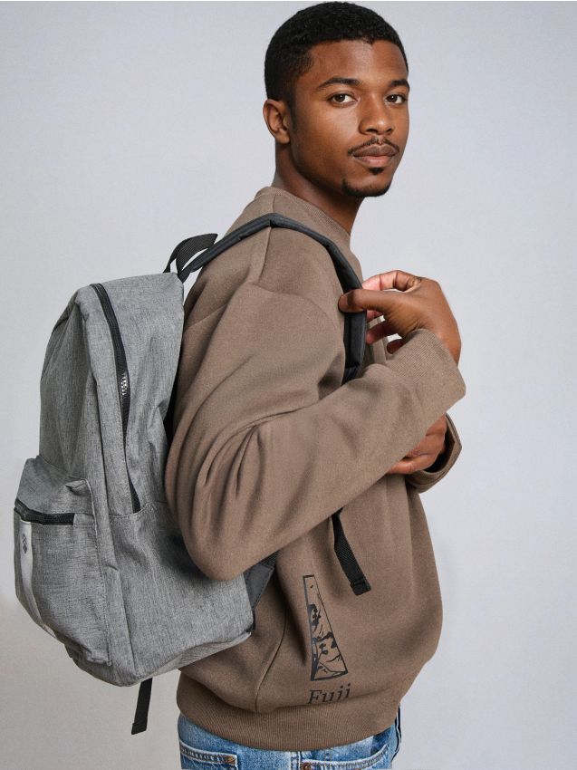 Sinsay - Rucsac cu elemente reflectorizante - gri deschis