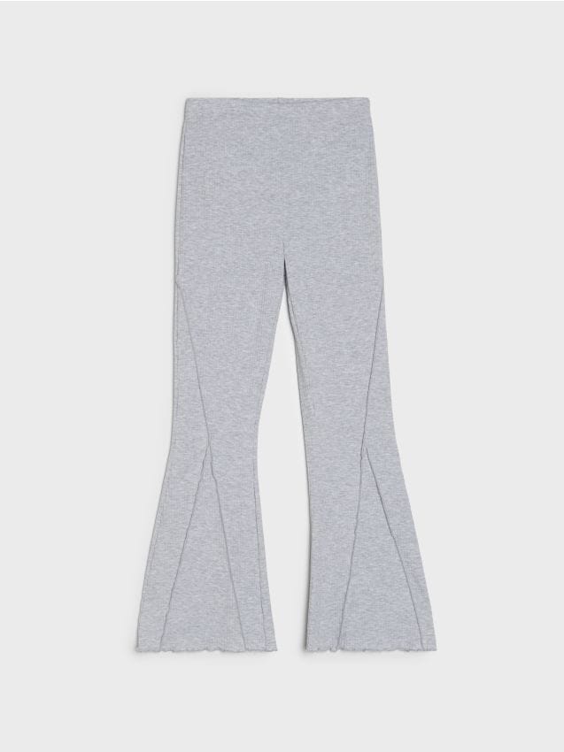 Sinsay - Pantaloni flare - gri deschis