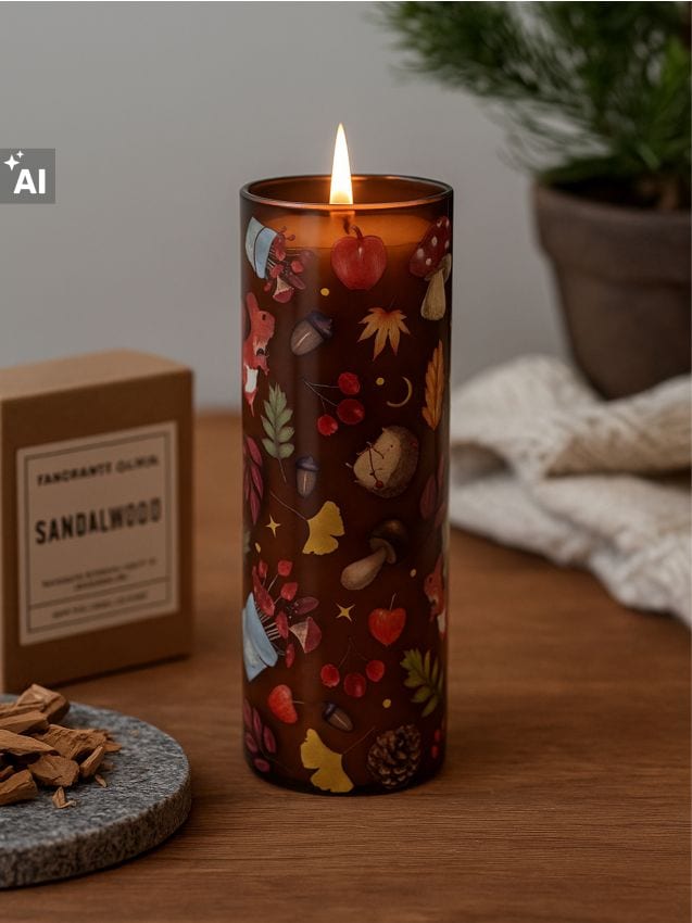 Sinsay - Lumânare parfumată Sandalwood - maro