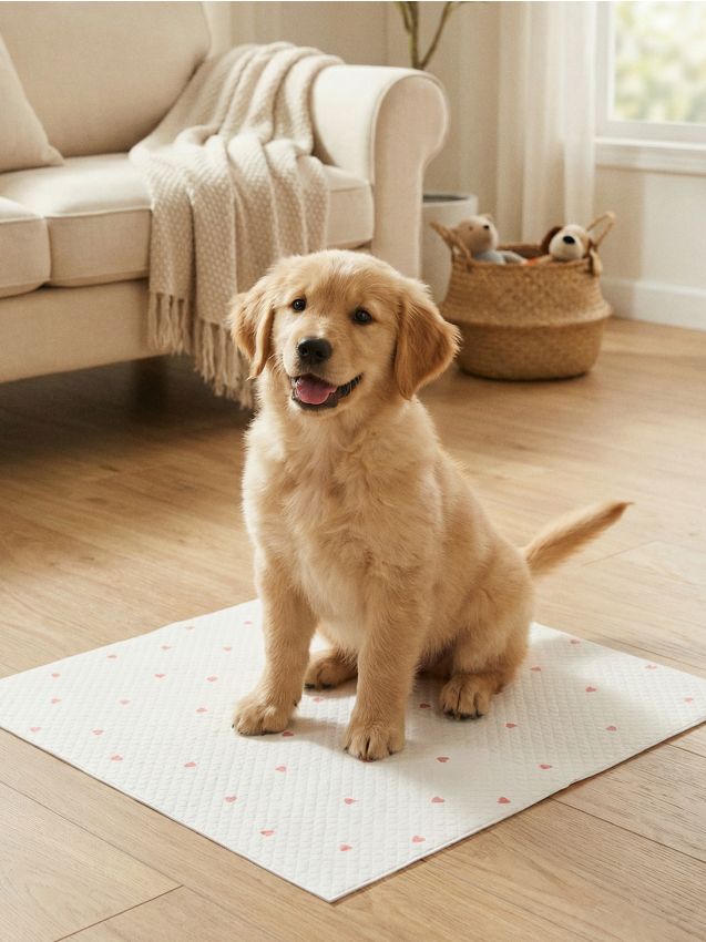 Sinsay - Set de tampoane igienice pentru câine cu model inimioare 15 pack - roșu