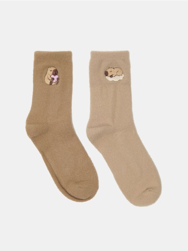Sinsay - Čarape s vezom kapibare 2 pack