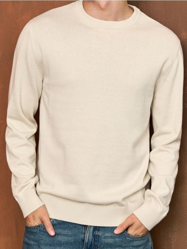 Sinsay - Sveter s dlhými rukávmi - krémová