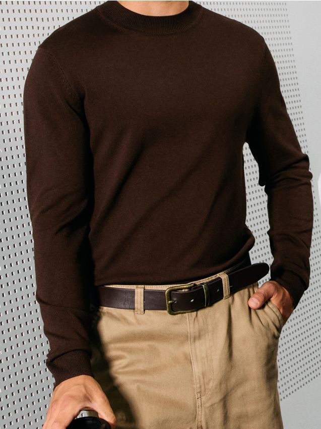 Sinsay - Sveter s dlhými rukávmi - burgundská červená