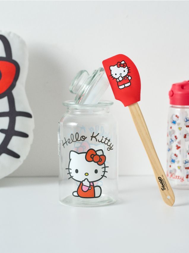 Sinsay - Pohár na potraviny s viečkom Hello Kitty - biela