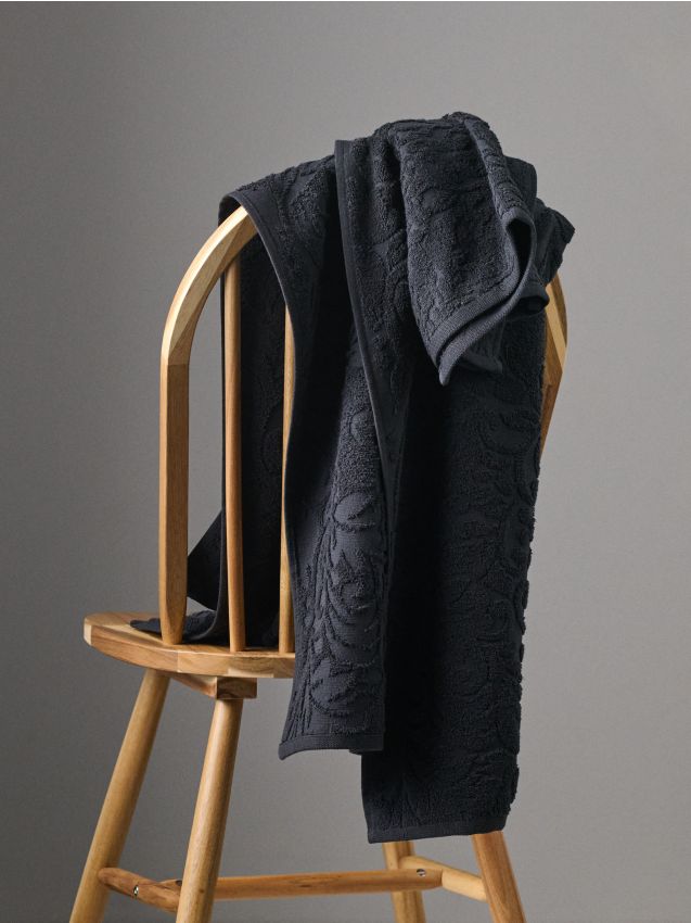 Sinsay - Prosop de bumbac cu model în relief - negru