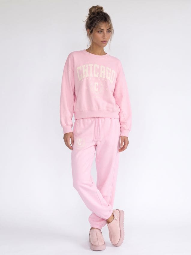 Sinsay - Pantaloni jogger cu bumbac - roz