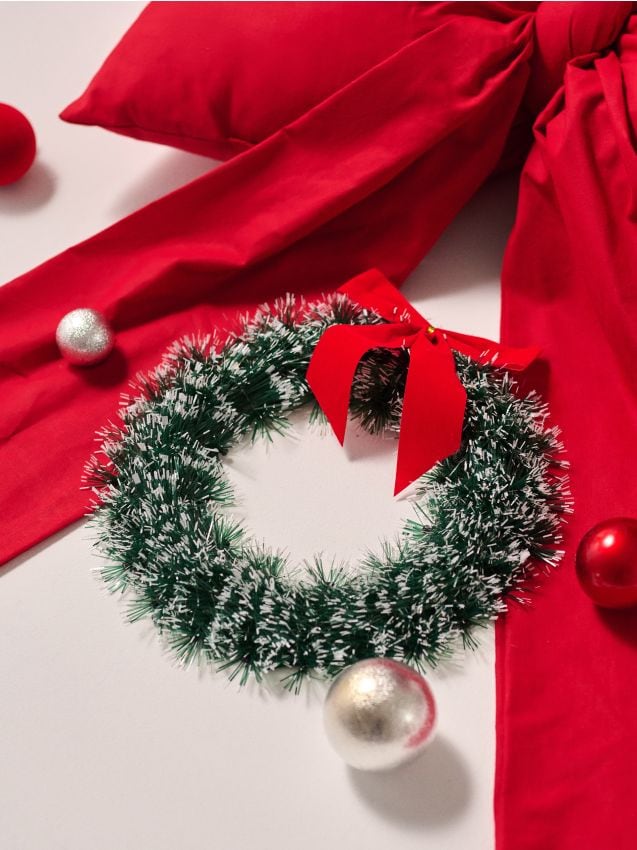 Sinsay - Dekoratívny vianočný veniec - tmavozelená