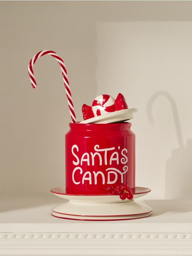 Sinsay - Nádoba na potraviny s vekom 'Santa's Candy' - červená