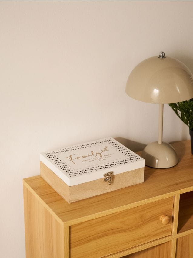 Sinsay - Cutie de depozitare cu capac și inscripție - multicolor