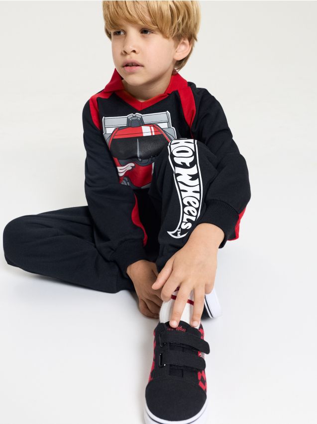 Sinsay - Teniși din bumbac cu închidere cu arici Hot Wheels x Ford - negru