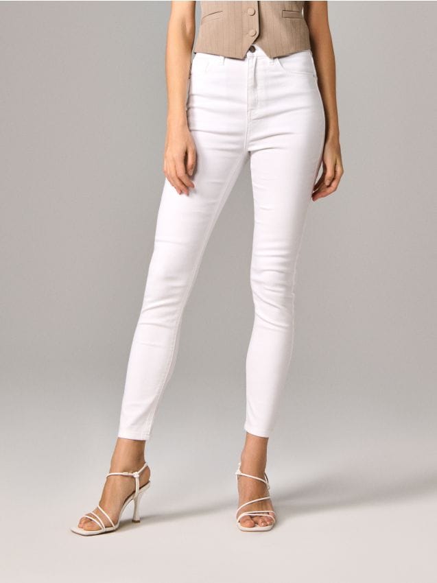 Jeansy super high waist skinny - SINSAY