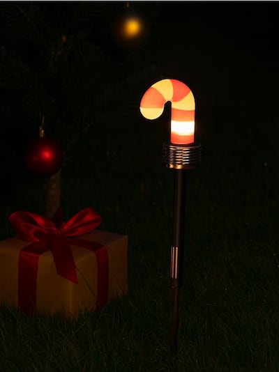 Vrtna božićna lampica u obliku štapića od šećera