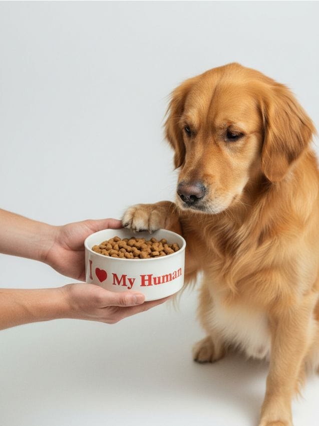 Sinsay - Keramická miska pre domáce zviera s nápisom - krémová