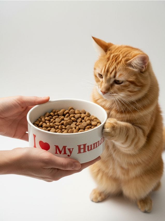 Sinsay - Keramická miska pre domáce zviera s nápisom - krémová