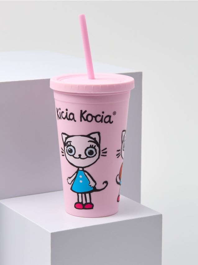 Znovu použitelný hrnek s brčkem Kitty Kotty - SINSAY