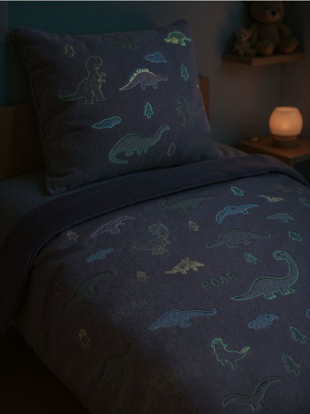 Sinsay - Sada posteľnej bielizne s fluorescenčným vzorom - svetlošedá