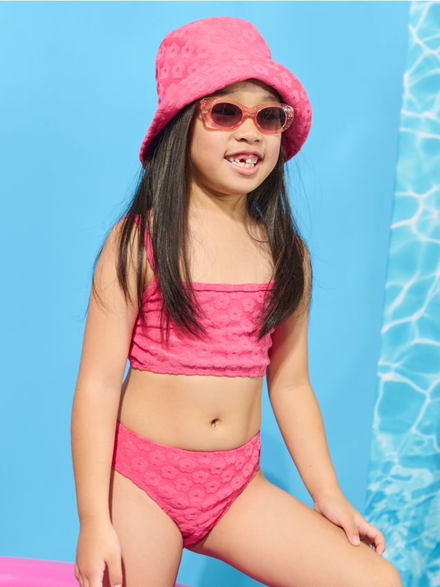 Bikini Due Pezzi Principessa Rosa - Costume Donna Con Corona E Reggiseno Imbottito