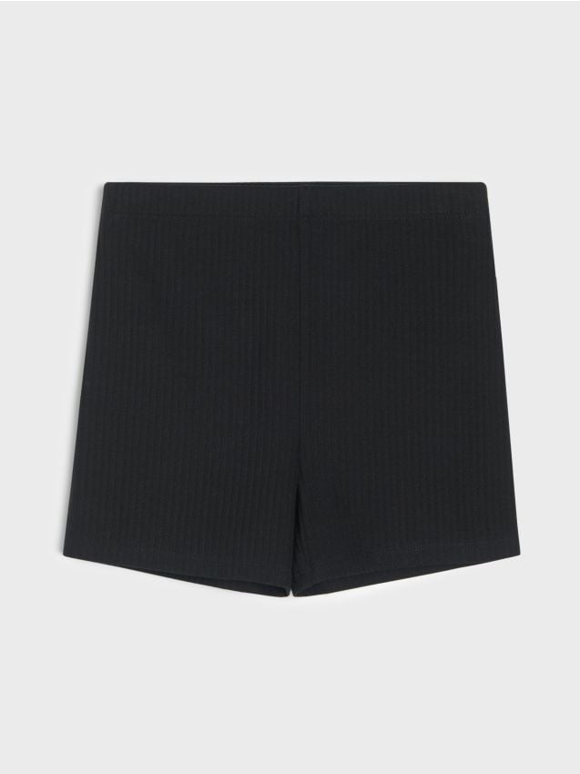 Sinsay - Prążkowane kolarki z bawełny - czarny