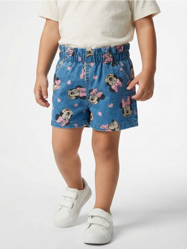 Sinsay - Szorty ze wzorkiem Minnie Mouse - niebieski