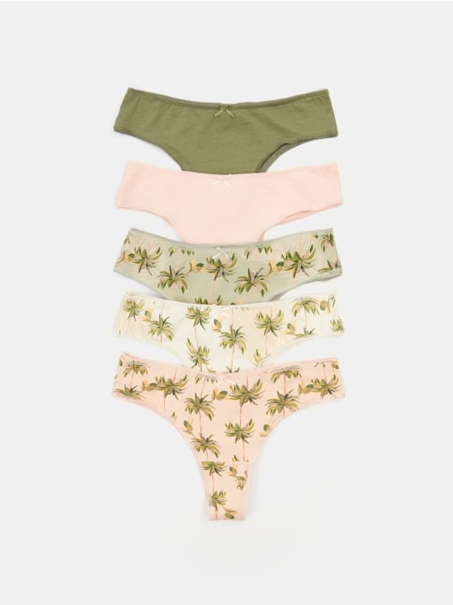 Majtki brazilian w palmy 5 pack - SINSAY