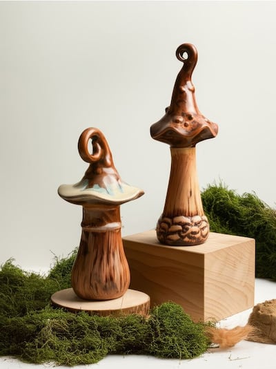 Álló dekoráció gomba formában 2 pack